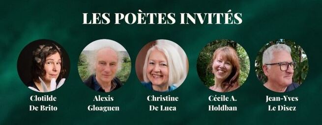 La houle des mots 2026 line-up: Clotilde de Brito, Alexis Gloaguen, Christine De Luca, Cécile A. Holdban, Jean-Yves Le Disez
